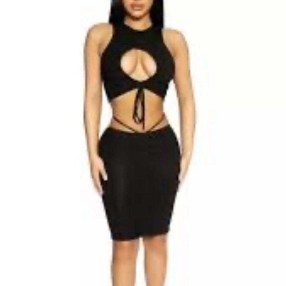 NAKED WARDROBE TWO PIECE SET BLACK